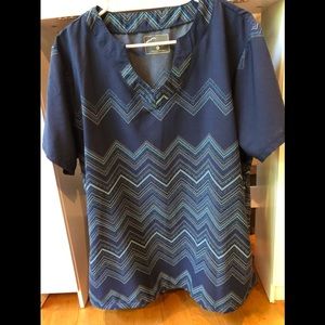 Blue scrub top